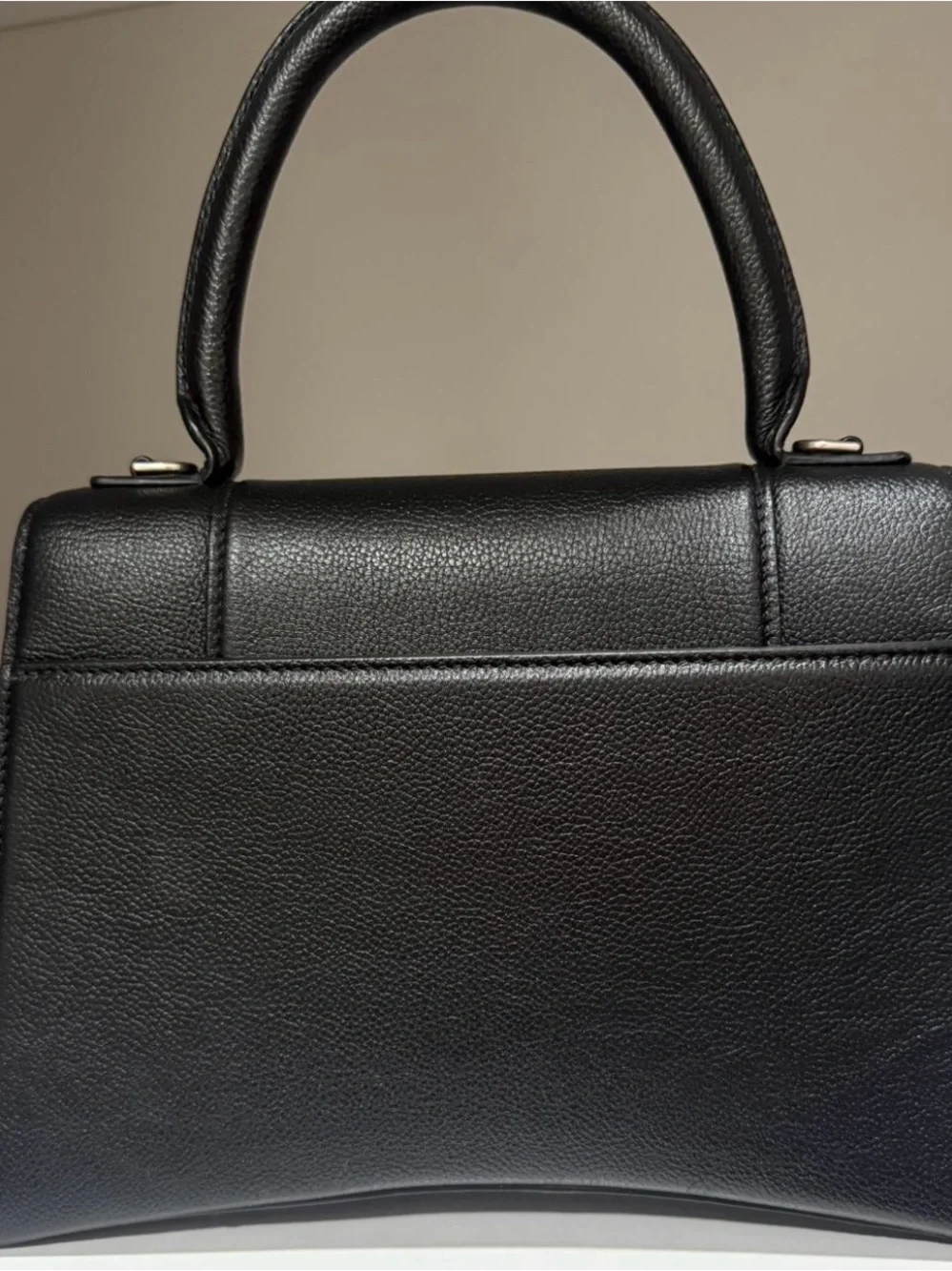 Balenciaga Black Structured Top-Handle Satchel
